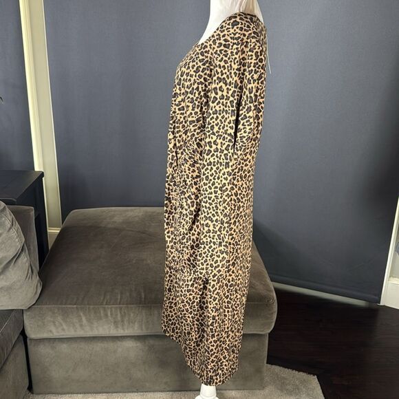 Isabel by Ingrid &Isabel Animal Print Long Sleeve Ruched Maternity Dress XXL NEW - Picture 5 of 10